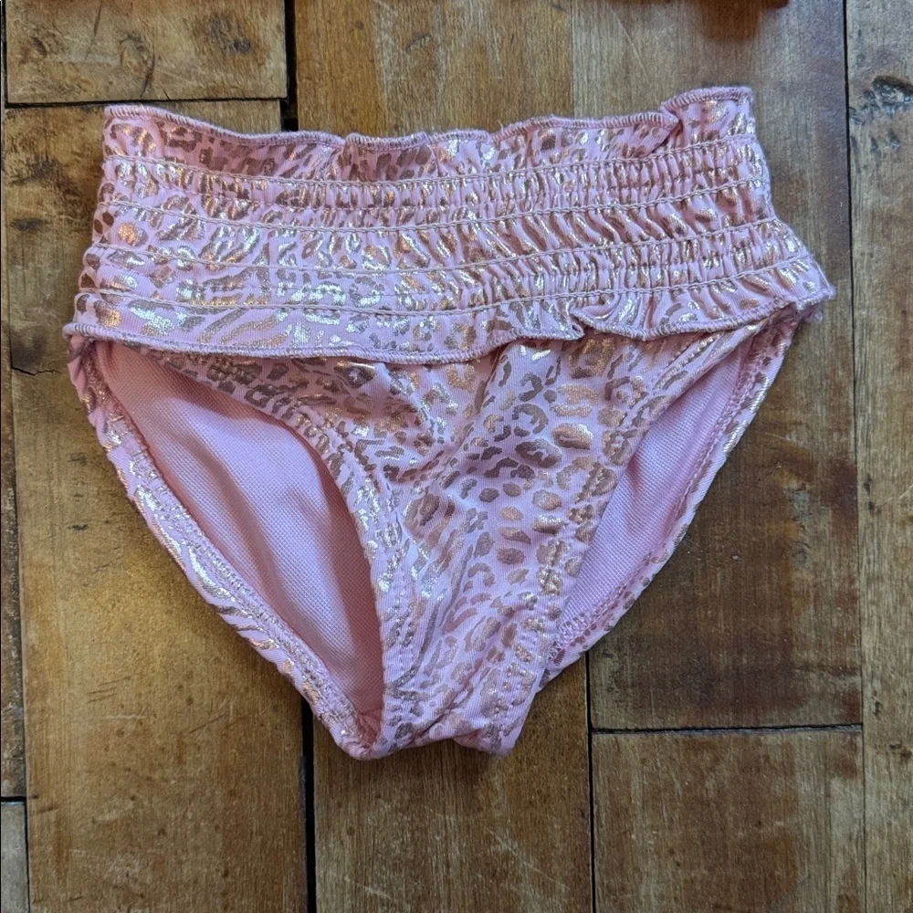 Vince Camuto Pink Smocked Bikini Set 3T leopard gold beach vacation summer